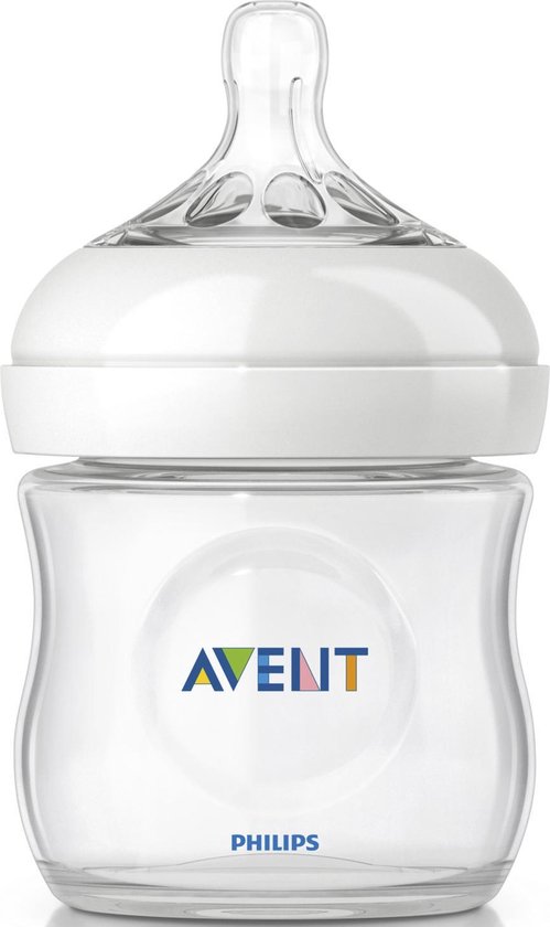 Philips Avent Natural SCF690/17 - Babyfles (125 ml) met speen voor pasgeborenen 0m+ - 1 stuk van Philips
