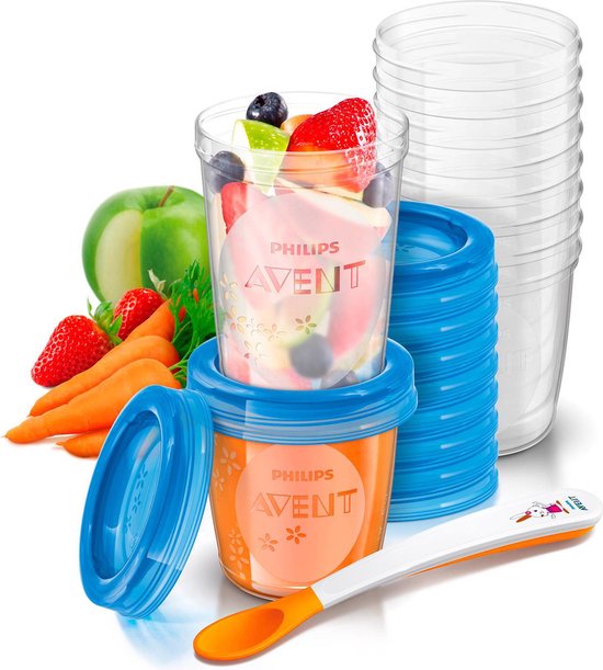 Philips Avent SCF721/20 Bewaarbekers voor voeding - 180 ml en 240 ml - 20 Stuks van Philips