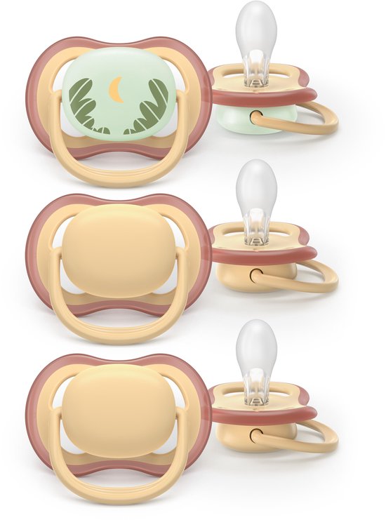 Philips Avent Ultra Air Day & Night Fopspeen - 80% plantaardig - 0-6 maanden - 3 stuks van Philips Avent