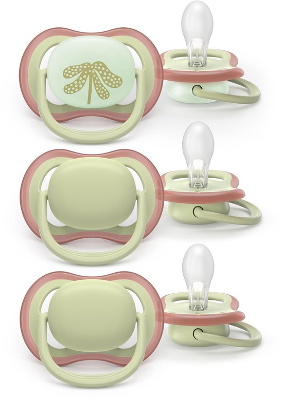 Philips Avent Ultra Air Day & Night Fopspeen - 80% plantaardig - 6-18 maanden - 3 stuks van Philips Avent