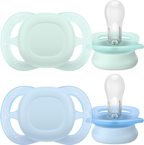Philips Avent Ultra Start - BPA-vrije siliconen fopspeen (0-6 mnd) - Symmetrisch ontwerp - 2 stuks - SCF075/12