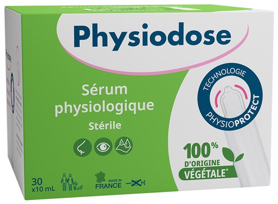 Physiodose Steriele Fysiologische Zoutoplossing 30 Plantaardige Doses 10 ml van Gilbert