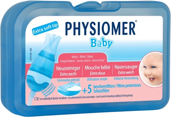 Physiomer Baby Neusreiniger - extra soft tip met 5 beschermfilters