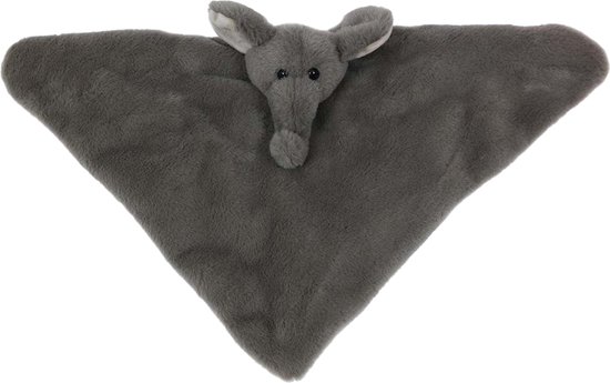 Pia soft toys Knuffeldier Olifant - zachte pluche stof - tuttel/knuffeldoekje - grijs - 45 cm - baby/peuter van PIA Soft Toys