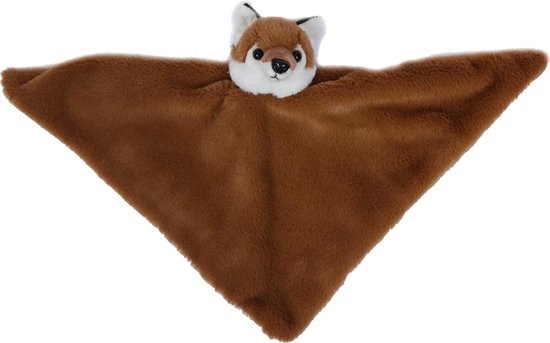 Pia soft toys Knuffeldier Vos - zachte pluche stof - tuttel/knuffeldoekje - rood - 45 cm - baby/peuter van PIA Soft Toys