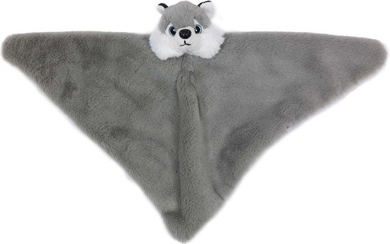 PIA Soft Toys - Pluche tutdoek / Knuffeldoek - met huskyhoofd - 45 cm van PIA Soft Toys