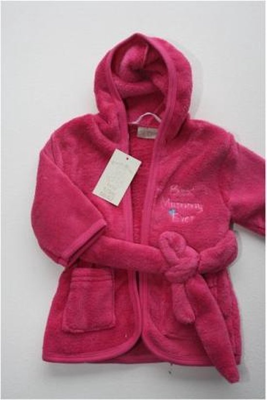 Picco Mini baby badjas - roze - BEST DADDY EVER - maat 80/86 (12-18 maanden) van Picco Mini