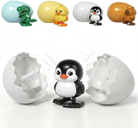 Pinguïn Opwindspeelgoed Voor Kinderen, Opwindbare Verrassings-eieren, Speelgoed Met Uitkomende Dieren, Herbruikbare Opwindbare Dinosaurus-eieren, Rondlopend Speelgoed Met Dieren, Geschikt Voor Kinderfeestjes En Als Paasgeschenk van Merkloos