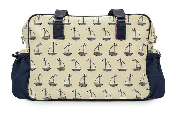 PINK LINING - Luiertas / Verzorgingstas - Not So Plain Jane - Navy & Cream Boats van Pink Lining