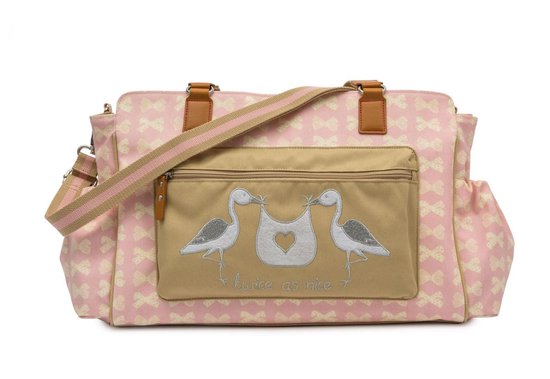 Pink Lining - Twice as Nice - Pink and cream-bows van Pink Lining