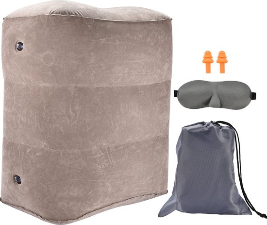 Pino Products Inflatable Travel Footrest Cushion - Plane Footrest Travel Pillow for Children - Car Seat Footrest - Plane Flies Bed for Toddler - Travel Inflatable Pillow van Pino Products