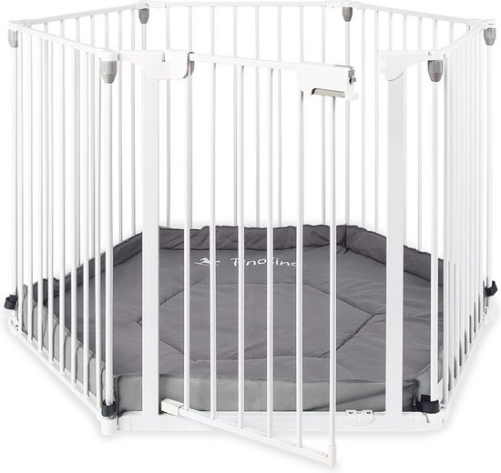 Pinolino - Kinderhekje - Traphekje - Wit - 117x117x74cm - Veiligheidshekje van Merkloos