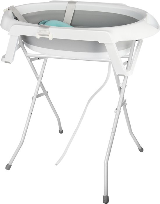 PIPIPOXER- Babybadje- Babybad met Standaard - Opvouwbaar-Grijs van Merkloos