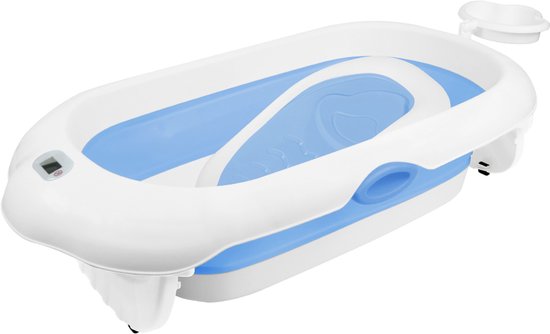 PIPIPOXER-Opvouwbaar Babybad - Baby Badje - Baby Badset met Zitje-Blauw