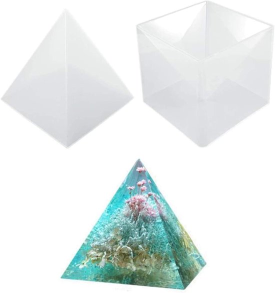 Piramide siliconen mal - Gietvorm epoxy hars - Handwerk sieraden maken - Transparant met stevig frame - 15 cm - Transparant van Merkloos