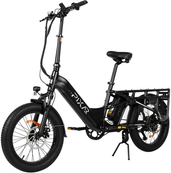 Pixar Plus7 Elektrische Fiets - 250 W Motor - Dubbele 48V10,4Ah Accu- 20*3″ Dikke Banden - 90 km Maximaal Bereik - Shimano 7-versnellingen - Zwart van PIXAR