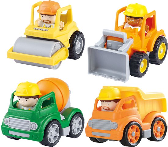 Play Mini Constructie Voertuigen met Figuren Speelset, 8dlg. van $