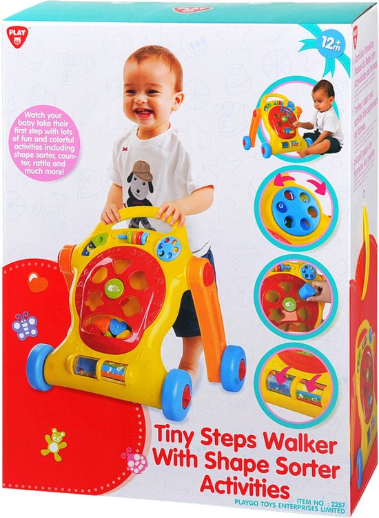Playgo Kleine Stappen Rollator Met Vormsorteeractiviteiten van Playgo