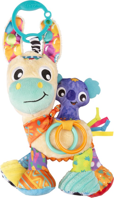 Playgro Activity Friend Lupe Llama - Hangspeeltje - Baby Speelgoed - Kinderwagenspeeltje - Rammelaar - Kinderwagenaccessoire - Buggyaccessoire - Educatief Speelgoed - Knuffeldier van Playgro