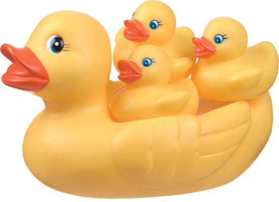 Playgro Badeendjes Familie - Volledig Afgesloten - Schimmelvrij - Mama eend en 3 eendjes - BPA vrij van Playgro
