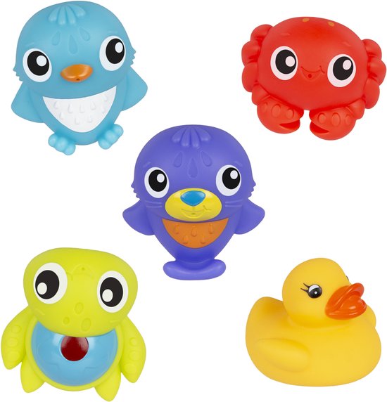 Playgro Badspeelgoed - Under the Sea Squirtees- Badspeelgoed - Set van 5 stuks - Speelgoed Baby - Speelgoed 1 jaar - Baby Speelgoed - badspeelgoed - speelgoed bad - Baby badspeelgoed van Merkloos