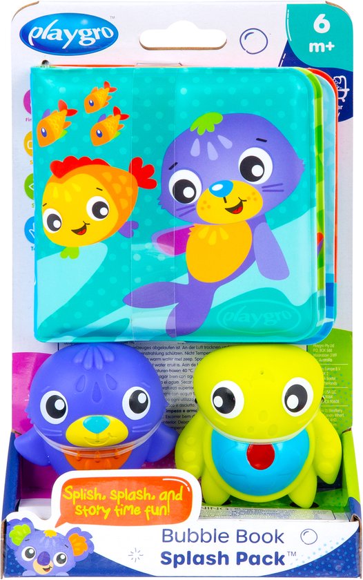Playgro- Bubble Book splash book- Badspeelgoed - - Speelgoed Baby - Speelgoed 1 jaar - Baby Speelgoed - badspeelgoed - speelgoed bad - Baby badspeelgoed van Playgro