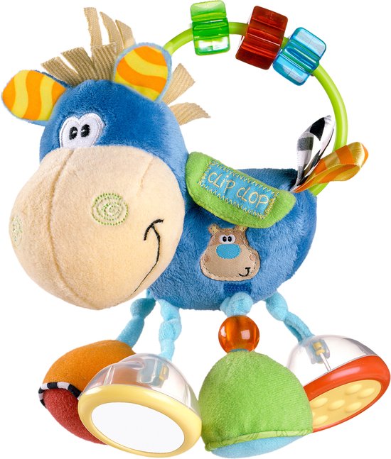 Playgro Clip Clop Rammelaar - Blauw - Activiteitenspeeltje -  Kraamkado
