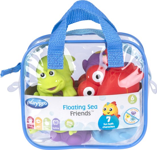 Playgro Drijvende Badspeeltjes - Badspeelgoed - Badgeschenkset - Schimmelvrij - Zonder gaatje - waterspeelgoed baby - Waterspeelgoed Peuters - 7 stuks - BPA vrij van Merkloos