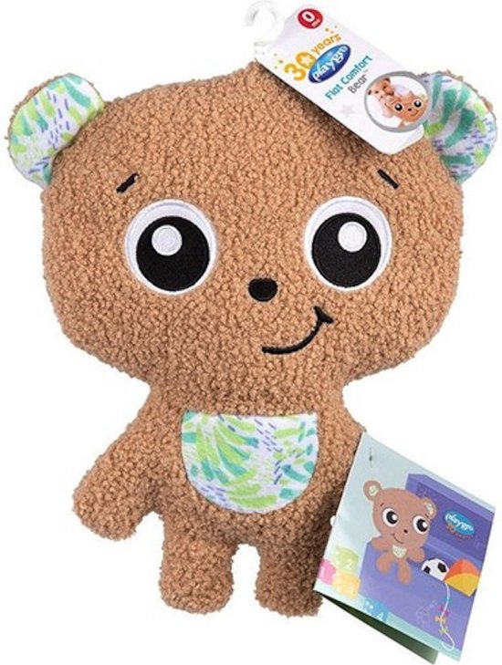 Playgro Flat Comfort Bear, pluche beer, geschikt vanaf 0 maanden van Playgro