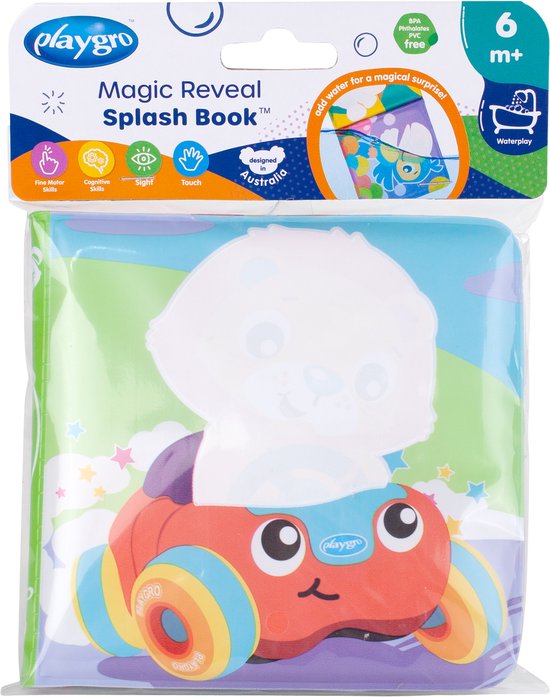 Playgro- Magisch Water Boek - Badboekje - Waterspeelgoed - Baby - Baby Boek - badboekje baby - speelgoed 1 jaar - waterspeelgoed baby - Waterspeelgoed Peuters van Playgro