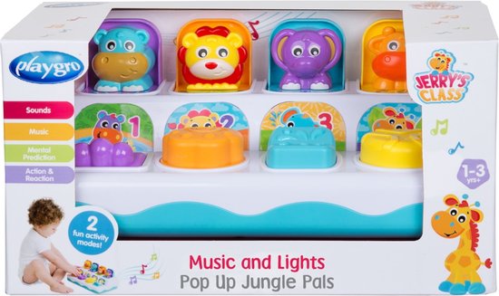 Playgro Muzikale Pop Up Speelgoed - Interactief babyspeelgoed - Muziek en licht - Boederij geluiden - 2 speelopties - Speelgoed Baby - Speelgoed 1 jaar - Baby speelgoed van Merkloos