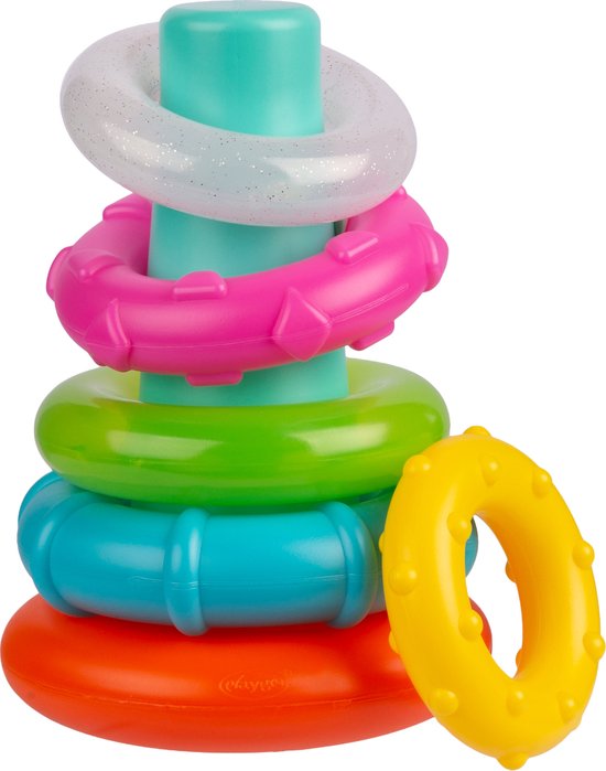 Playgro Sort And Stack Tower With Glitter Ring van Playgro