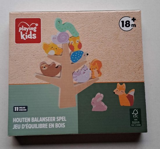 Playing Kids Houten Balanceerspel Dieren van Playing Kids
