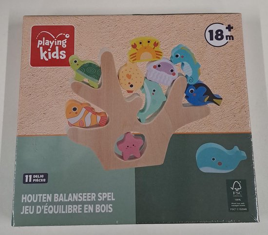 Playing Kids Houten Balanceerspel Zeedieren van Playing Kids