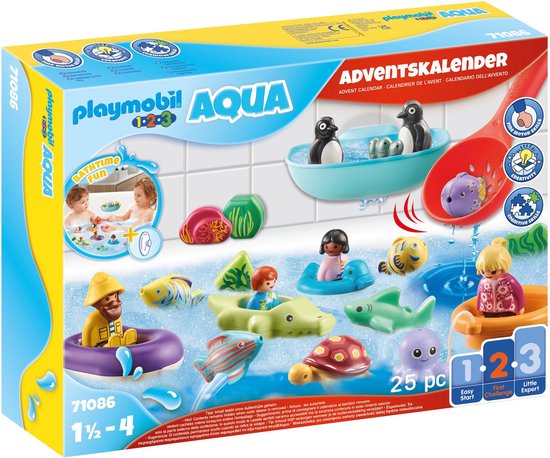 PLAYMOBIL 1.2.3 Aqua Adventskalender 2022 Badplezier - 71086 van Playmobil