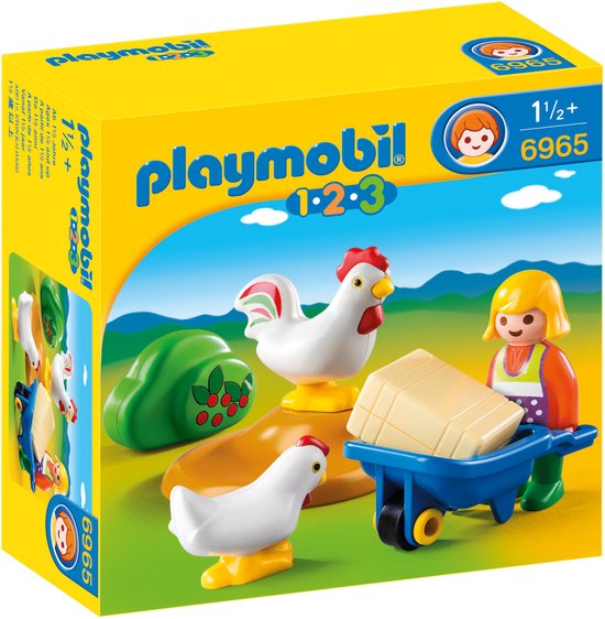Playmobil 123 Boerin met haan en kip - 6965 van Playmobil