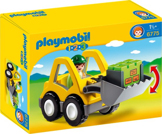 PLAYMOBIL 1.2.3 Graafmachine met werkman - 6775 van Playmobil