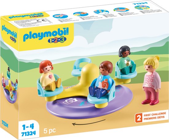 PLAYMOBIL 1.2.3 Kindercarrousel - 71324 van Playmobil