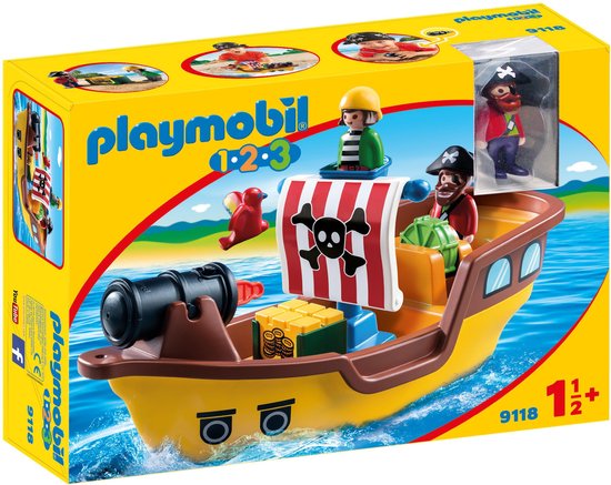 PLAYMOBIL 1.2.3. Piratenschip   - 9118 van Playmobil