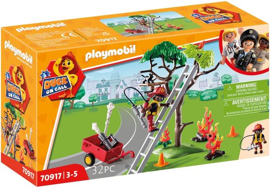 PLAYMOBIL Duck On Call - Brandweeractie. Red de kat! - 70917 van Playmobil