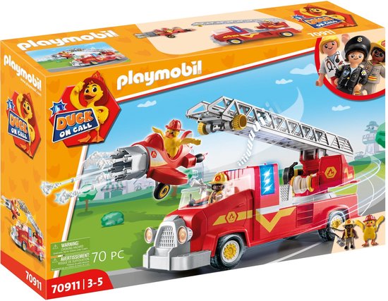 PLAYMOBIL Duck on Call Brandweerwagen - 70911 van Playmobil