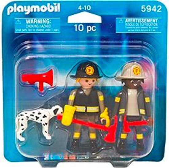 Playmobil DuoPack 2 Brandweermannen en Reddingshond - 5942 van Playmobil