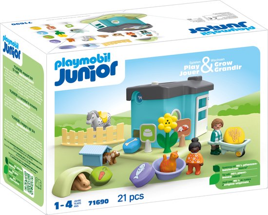 PLAYMOBIL Junior Dierenpension met voerautomaat - 71690 van Playmobil