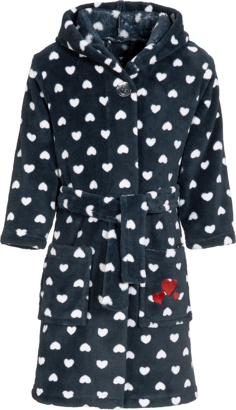 Playshoes Badjas Hartjes Junior Blauw/wit Maat 86/92 van playshoes