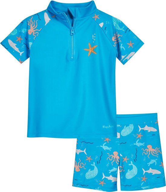 Playshoes Kinder UV-Schutz Bade-Set Meerestiere Tuerkis-74/80 van playshoes