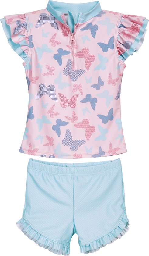 Playshoes Kinder UV-Schutz Bade-Set Schmetterlinge Rosa-86/92 van playshoes