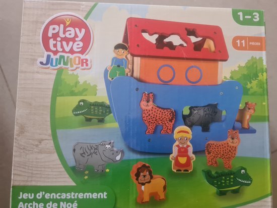 Playtive Insteekspel Ark van Noach - 11-delig - 27x14x25,5cm van Playtive