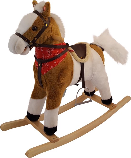 Playwood - Hobbelpaard bont - met geluid en bewegende staart van PlayWood
