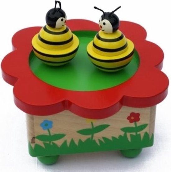 Playwood - Houten muziekdoos dansende bijen van Playwood