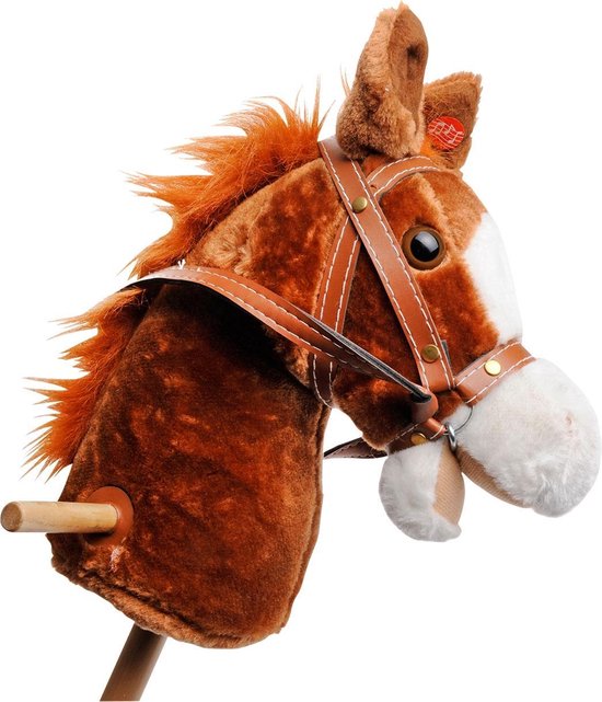Playwood - Stokpaard bruin met geluid - bont van Playwood